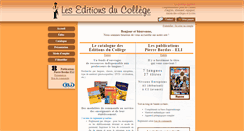 Desktop Screenshot of editions-du-college.fr